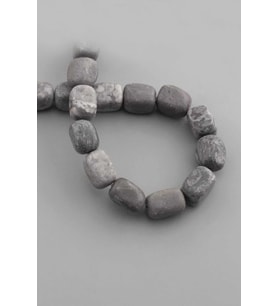 Jasper Doğal Taş Parlak Gri Dikdörtgen Kesim 10X14mm Dizi [AA]