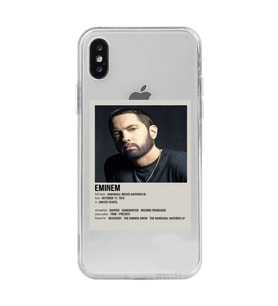 Iphone X / Xs Uyumlu Eminem Desenli Şeffaf Telefon Kılıfı