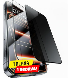 iPhone 13/14/13 Pro/16E/17E Ekran Koruyucu için [1 Alana 1 Bedava] Ultra Berrak+Hayalet(Privacy), Anti-Statik, 9H Süper Güçlü Temperli Cam, 5D Full Koruma - Kolay Takılır (1 AL 1 BEDAVA)