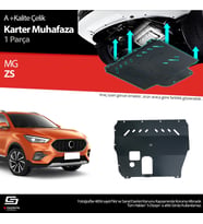 S-Dizayn MG ZS Çelik Karter Muhafaza 2018 Üzeri A+ Kalite (Karışık)