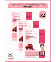 Dermal Sıkılaştırıcı, Nemlendirici Ve Yumuşatıcı Nar Özlü Kolajen Maske 23 gr 3 Adet