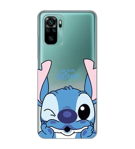 Redmi Note 10/Note 10S Uyumlu We Love Stitch Desenli Şeffaf Telefon Kılıfı