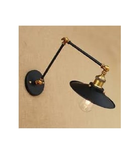 S Retro Rustik Metal Üç Mafsalı Akrobat Aplik E27 Duylu 23 Cm En