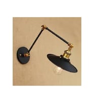 S Retro Rustik Metal Üç Mafsalı Akrobat Aplik E27 Duylu 23 Cm En
