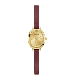GUESS GUGW0925L7 BORDO DERİ KORDON OVAL KADIN KOL SAATİ