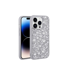 Apple iPhone 14 Pro Max Uyumlu Kılıf Parlak Taşlı Tasarım Zore Linea Kapak
