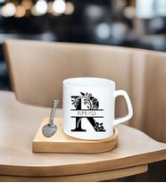 Kişiye Özel Espresso Fincan - Ahşap Altlıklı