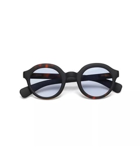 Okkia Lauro Unisex Yuvarlak Siyah Havana Güneş Gözlüğü   Mavi Degrade