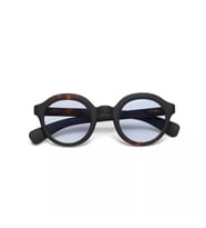 Okkia Lauro Unisex Yuvarlak Siyah Havana Güneş Gözlüğü   Mavi Degrade (Turkuaz)