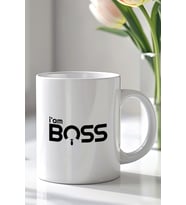 Mizahi İngilizce Yazı Tasarımlı 330ml Baskılı Beyaz Seramik Kupa Bardak