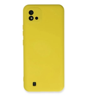 Newface Realme C11 2021 Kılıf Nano içi Kadife Silikon - Sarı