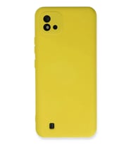 Newface Realme C11 2021 Kılıf Nano içi Kadife Silikon - Sarı