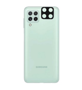 Samsung Galaxy M22 Uyumlu Zore 3D Kamera Camı (Siyah)