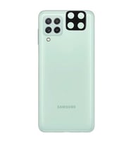 Samsung Galaxy M22 Uyumlu Zore 3D Kamera Camı (Siyah)