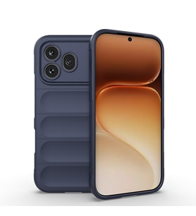 Lexroo Honor 600 Pro 5G Kılıf Esnek TPU Oyuklu Arka Yüzey Tasarımlı Etnik Silikon Kılıf - Lacivert