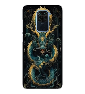 Xiaomi Redmi NOTE 9 Uyumlu Ejderha Tasarımlı Şeffaf Telefon Kılıfı