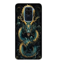 Xiaomi Redmi NOTE 9 Uyumlu Ejderha Tasarımlı Şeffaf Telefon Kılıfı