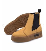 Puma Mayze Chelsea Suede Wn's Kadın Krem Günlük AYAKKABI- BOT 38282904 HARDAL RENGİ (B-203)