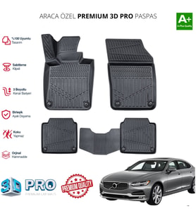 VOLVO S90 ARACA ÖZEL 3D PASPAS 2020 2021 2022 2023 2024 2025