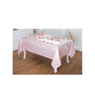 Afife Kadife Krem Pudra Sofra Takımı 8 Kişilik 160x230 Cm 34 Parça -1426 (Standart)