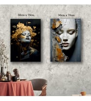 kadın artistlik poz tablo resim kanvas 2 adet 50x70