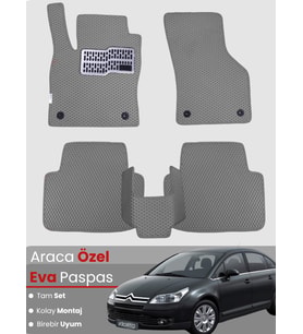CİTROEN C4 (2004-2010) Uyumlu EVA Paspas Tam Set–Araca Özel,Su Geçirmez,Hızlı ve Kolay Montaj