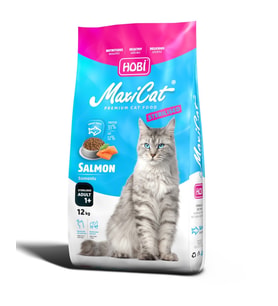 Hobi Maxicat Kısırlaştırılmış Somonlu Kedi Maması 12kg🐟 – Kilo Kontrolü ve Sağlıklı Beslenme İçin Özel Formül