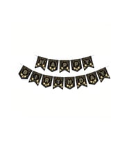 Zikzak Banner Ofset Siyah Gold Iyi Ki Doğdun M387 (Çok Renkli)