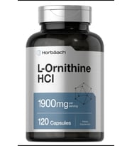 Horbäach L Ornithine HCl  1900mg  120 Quick Release Capsul.Made ın Usa.3837 (Renksiz)
