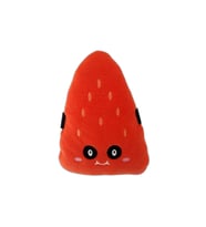 Araç Içi Nakışlı Kırmızı Emoji Yastık / Hediyelik Sevimli Çilek Peluş Yastık & 17x20cm