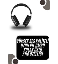 Kulak Üstü Kablosuz Bluetooth Kulaklık Yumuşak Süngerli SD Kart Girişli