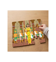 Mısır Tanrıçaları Tasarımlı 24 Parça Ahşap Çocuk Puzzle