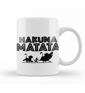 Hakuna Matata 01 Kupa Bardak Porselen