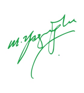 Muhsin Yazıcıoğlu İmza Sticker17x17 Cm Yeşil