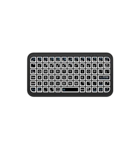 Kompakt Siyah RGB Işıklı Bluetooth Mini Klavye