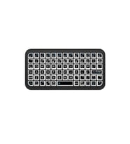 Kompakt Siyah RGB Işıklı Bluetooth Mini Klavye
