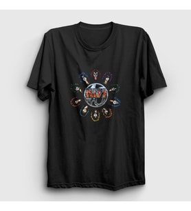 Presmono Unisex Siyah Fourty Years Kiss T-Shirt 291978tt