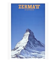 Zermatt Am Matterhorn, Valais, Isviçre, Kayak Posteri Tablo Ahşap Poster Dekoratif
