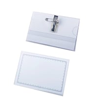 Sahra Sakura Pvc Yaka Kartı Kabı 5,5X9Cm Kıskaçlı-İğneli - 10 adet