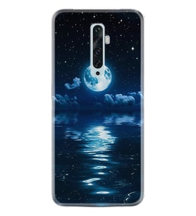 Oppo Reno 2Z 4 Lite 4 Pro 5 6 7 A31 Kılıf Desemli Silikon Night Moon 1133