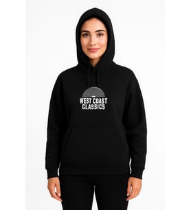 Kadın Oversize Kapüşonlu Cepli Baskılı 3 İplik Pamuklu Hoodie Sweatshirt - Siyah