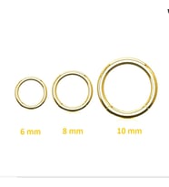 Düz Gold Renk Halka Cerrahi Çelik Piercing Takımı 3'lü Set (Çok Renkli)