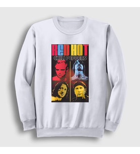 Presmono Unisex Beyaz Band Red Hot Chili Peppers Sweatshirt 107073tt (Beyaz)