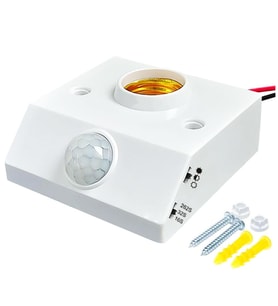 Ayt Ledx DY-102 Abs 360 PIR Harekete Duyarlı Sensörlü E27 Duy Aparatı Zaman Hasasiyet Ayarlı