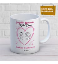 Kişiye Özel İsim Yazılabilir Sevgi Temalı Kupa Bardak