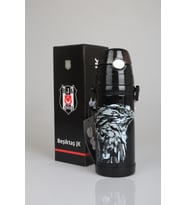 "DEKOMUS CEP DEFTERİ HEDİYELİ" YENİ SEZON LİSANSLI BEŞİKTAŞ 500 ML ÇELİK MATARA
