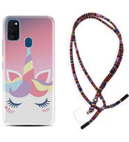 Samsung M21 M22 M23 M30 M31S M32 Kılıf Boyun Asklı Rasta Silikon Sweety Unicorn 1737