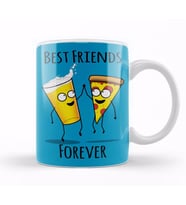 Pizza and Beer Kupa Bardak Porselen