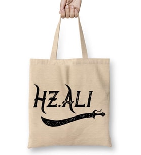 Hz Ali Alevi Zülfikar Bez Çanta Uzun Saplı