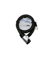 ANAHTARLI METAL KAPLAMA KAFA ÇEK-İT KİLİT KAPAK MOTOR - BİSİKLET KİLİT ÇELİK TEL SİYAH ŞEFFAF KILIF 24MMX100CM (5343)